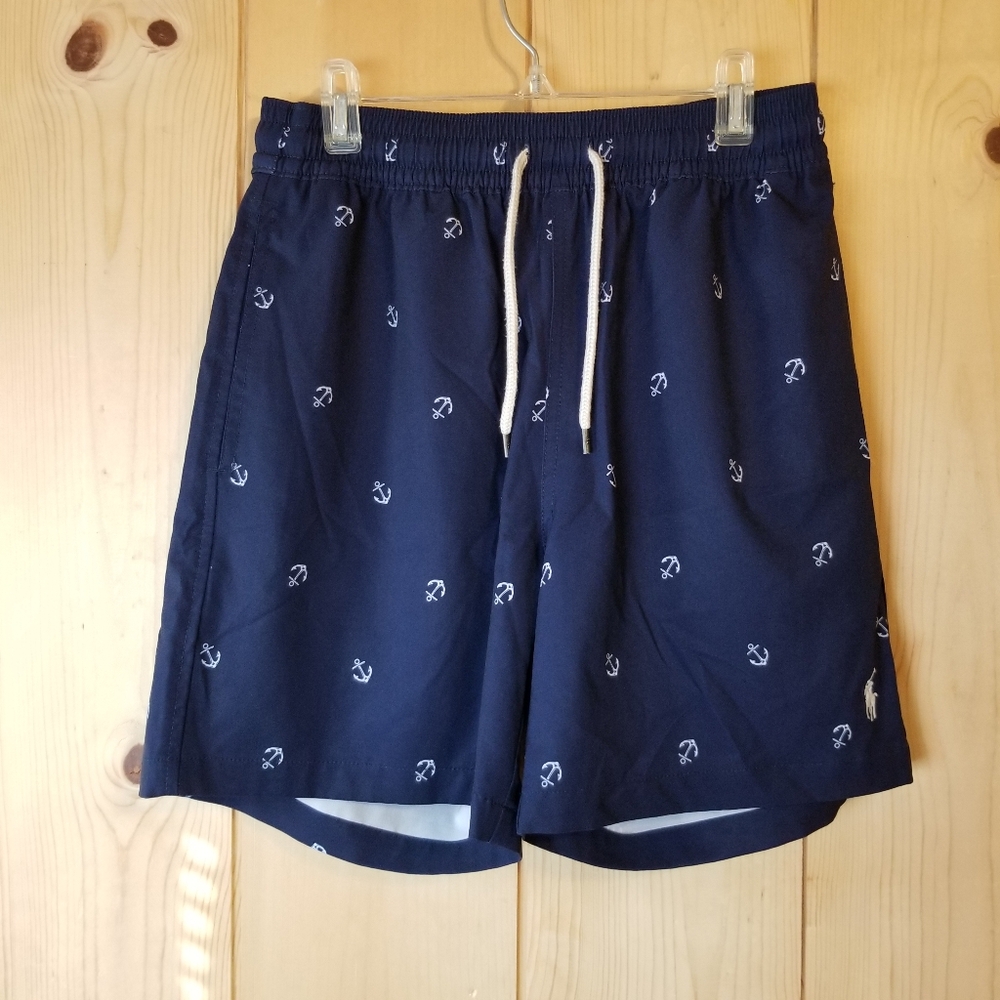 Polo Ralph Lauren Traveler Player Logo All Over Anchor Print Swim Shorts